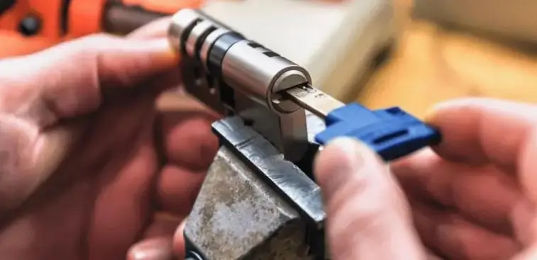 Commercial lock rekeying by Peak Locksmith at a Tacoma, WA business