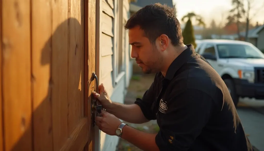 24 hour emergency locksmith opening a door in Tacoma, WA